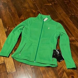 Spyder Full Zip Mid Weight Core Sweater Green